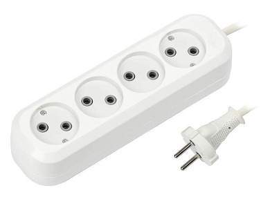 SmartBuy сет. удл. ПВС 2х1 4 роз. 5 м 10А (корпус АБС-пластик) SBE-10-4-05-N (арт. 630996)