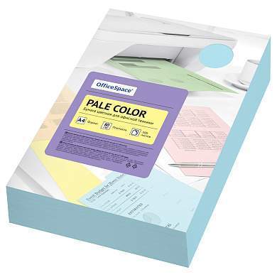 Бумага цветная OfficeSpace "Pale Color", А4, 80г/м2, 500л., (голубой) (арт. 356858)