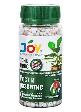 JOY Удобрение сухое ТРИО МИКС 100гр. Рост и развитие (для комнатных цветов) флакон (арт. 825210)