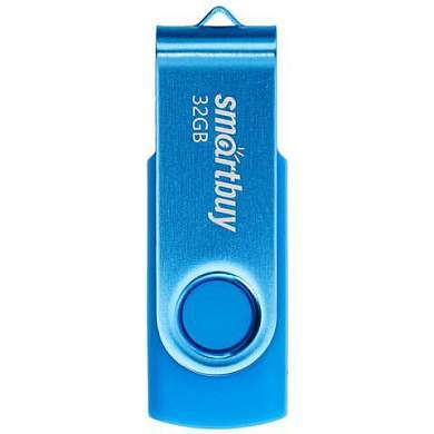 Флеш-диск 32 GB SMARTBUY Twist USB 2.0, синий, SB032GB2TWB (арт. 513908)