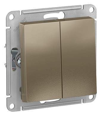 Schneider AtlasDesign мех. выкл. СУ 2 кл. шампань (пласт. осн.) ATN000551 (арт. 662530)
