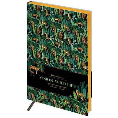 Ежедневник недатированный, А5, 136л., кожзам, Greenwich Line "Vision. Wild life", тон. блок, цветной срез (арт. 325288)