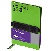 Ежедневник недатированный, А5, 136л., кожзам, Berlingo "Color Zone 2", зеленый, мягкая обложка, черный срез (арт. 393584)