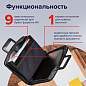 Папка-портфель пластиковая BRAUBERG А4+ (355х290х60 мм), выдвижные ручки, 9 отделений, 1 карман, черная, 225168 (арт. 225168)