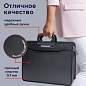 Папка-портфель пластиковая BRAUBERG А4+ (390х320х120 мм), 4 отделения, фактура под дерево, черная, 221391 (арт. 221391)