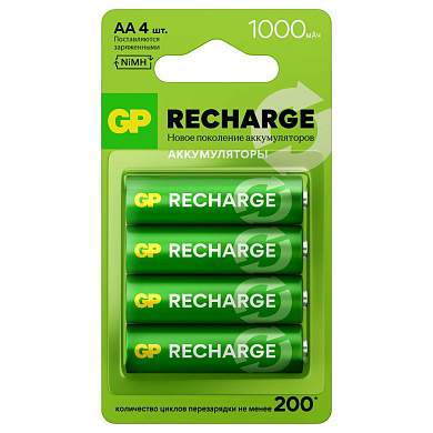 Аккумулятор GP AA (HR06) 1000mAh 4BL (арт. 385704)