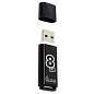 Флеш-диск 8 GB, SMARTBUY Glossy, USB 2.0, черный, SB8GBGS-K (арт. 512177)