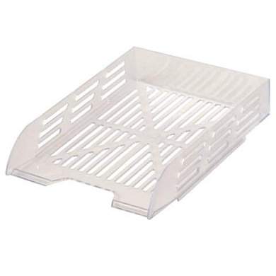 Лоток горизонтальный для бумаг BRAUBERG ECO, 330х245х65 мм, сетчатый, прозрачный, 239013 (арт. 239013)