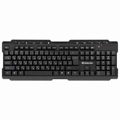 Клавиатура беспроводная DEFENDER Element HB-195 RU, USB, 114 клавиш, черная, 45195 (арт. 514040)