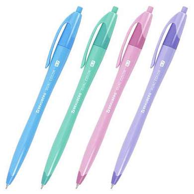Ручка шариковая автоматическая масляная BRAUBERG "DUAL COLOR", СИНЯЯ, игольчатый наконечник 0,7 мм, линия письма 0,35 мм, 144327 (арт. 144327)