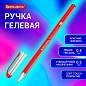 Ручка гелевая BRAUBERG Profi-Gel SOFT, КРАСНАЯ, линия письма 0,4 мм, стандартный наконечник 0,5 мм, прорезиненный корпус SOFT-TOUCH, 144131 (арт. 144131)