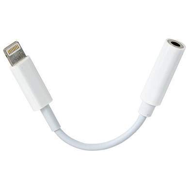 Переходник для наушников с iPhone LIGHTNING на AUX (MINI JACK 3.5 мм), SONNEN, 0,1 м, белый, 513565 (арт. 513565)