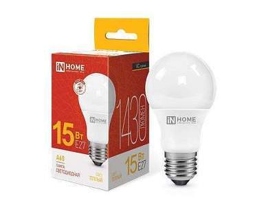 ASD/inHome VC ЛОН A60 E27 15W(1430lm) 3000К 3K 106x60 (без пульсации) 0266 (арт. 687181)
