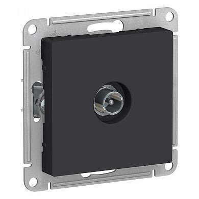 Schneider AtlasDesign мех. роз. TV СУ 1 мест. карбон (пласт. осн., оконечная, RG6, 1dB) ATN001091 (арт. 662756)
