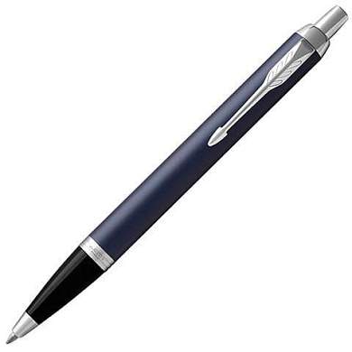 Ручка шариковая PARKER "IM Core Matte Blue CT", корпус темно-синий лак, хромированные детали, синяя, 1931668 (арт. 142539)