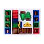 Магнитный конструктор MEGA MAGNETIC BUILD BLOCKS-129 "Построй дом", 129 деталей, BRAUBERG KIDS, 663850 (арт. 663850)