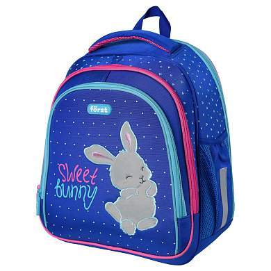 Ранец Först F-BASE "Sweet bunny" 36*29*17см, 3 отделения, 2 кармана, анатомическая спинка (арт. 349562)