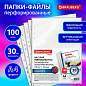 Папки-файлы перфорированные с антибликовой текстурой А4 BRAUBERG PIXEL, КОМПЛЕКТ 100 шт., 30 мкм, 271826 (арт. 271826)