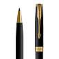 Ручка шариковая PARKER "Sonnet Core Matt Black GT", черный матовый лак, позолота, черная, 1931519 (арт. 142359)