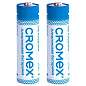 Батарейки алкалиновые "пальчиковые" КОМПЛЕКТ 2 шт., CROMEX Alkaline, АА (LR6, 15А), блистер, 457128 (арт. 457128)
