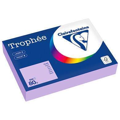 Бумага цветная CLAIREFONTAINE, А4, 80 г/м2, 500 л., пастель, бледно-лиловый, 1872PC (арт. 116713)