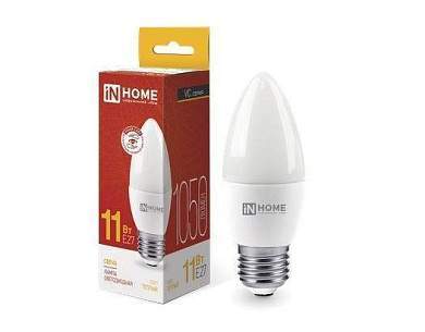 ASD/inHome VC свеча C37 E27 11W(990lm) 3000К 3K 107x37 (без пульсации) 0488 (арт. 687235)
