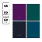 Тетрадь 80л., А5, клетка на гребне BG "Monocolor. Dark" (арт. 341036)