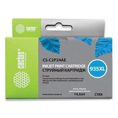 Картридж струйный CACTUS (CS-C2P24AE) для HP Officejet Pro 6830/6230, голубой (арт. 362829)