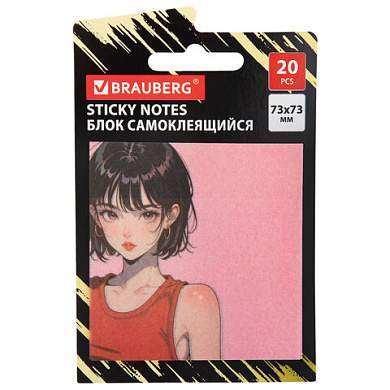 Блок самоклеящийся (стикеры) BRAUBERG ANIME, 73х73 мм, 20 листов, 116707 (арт. 116707)