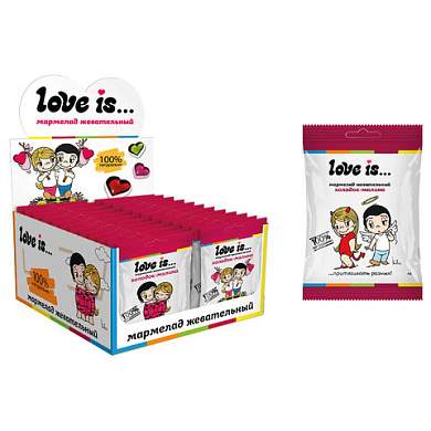 Мармелад жевательный LOVE IS "ЖуйМиксик" со вкусом холодок-малина, 20 г (арт. 624837)