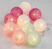 Гирлянда-нить ULD-S0200-010/STB/2AA Клубки 10LED теплый белый 2м. (2*AA) прозр.провод  IP20 Uniel (арт. 763708)