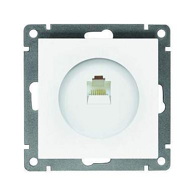 UNIVersal Афина мех. роз. компьют. СУ 1 мест., 1А, белый (пласт. осн., RJ45) A0051 (арт. 854842)