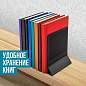 Держатель (ограничитель) подставка для книг BRAUBERG "Germanium Original", КОМПЛЕКТ 2 штуки, металл, 237978 (арт. 237978)