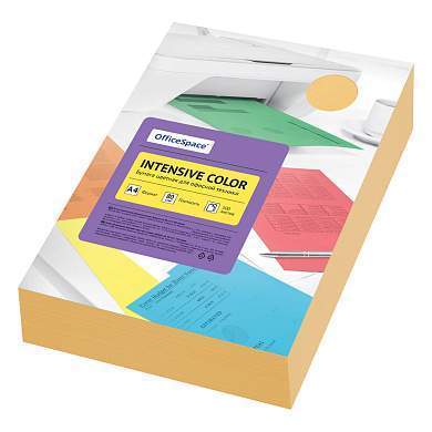 Бумага цветная OfficeSpace "Intensive Color", А4, 80г/м2, 500л., (оранжевый) (арт. 361619)