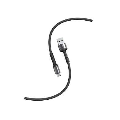 Кабель Smartbuy S26, USB - micro-USB, 3A output, нейлоновая оплетка, 1м, черный (арт. 384288)