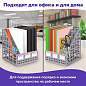 Лоток вертикальный для бумаг BRAUBERG "MAXI Plus", 240 мм, 6 отделений, сетчатый, сборный, серый, 237016 (арт. 237016)