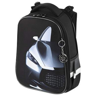 Ранец BRAUBERG PREMIUM, 2 отделения, с брелком, "Fast car", 38х29х16 см, 270600 (арт. 270600)
