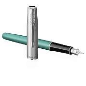 Ручка перьевая Parker "Sonnet Sand Blasted Metal&Green Lacquer" черная, 0,8мм, подарочная упаковка (арт. 359510)