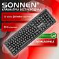 Клавиатура беспроводная бесшумная, USB, 104 клавиши, SONNEN 1065, черная, 513951 (арт. 513951)