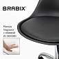 Кресло стул BRABIX "Eames MG-310 CH", хром, пластик черный, экокожа черная, 532925 (арт. 532925)