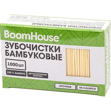 Зубочистки бамбуковые 1000 шт. в коробке, BOOMHOUSE (БУМХАУС), 701956 (арт. 701956)