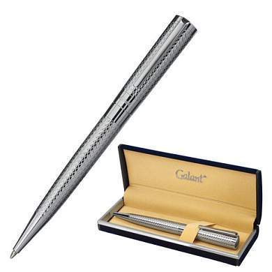 Ручка подарочная шариковая GALANT "ETUDE", корпус серебристый, детали хром, узел 0,7 мм, синяя, 143506 (арт. 143506)
