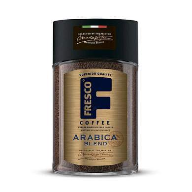 Кофе растворимый FRESCO "Arabica Blend" 100 г, стеклянная банка, сублимированный (арт. 622500)