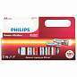 Батарейки алкалиновые "пальчиковые" КОМПЛЕКТ 12 шт., PHILIPS Power Alkaline, АА (LR6, 24А), блистер, Б0064661 (арт. 457394)