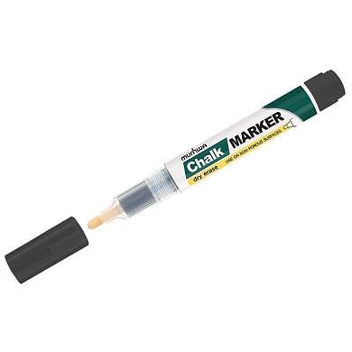 "MunHwa Маркер меловой ""Chalk Marker"" CM-01 черный, 3мм, спирт.основа, пакет, отгр.кр.24шт, шк760620 (арт. 759365)"