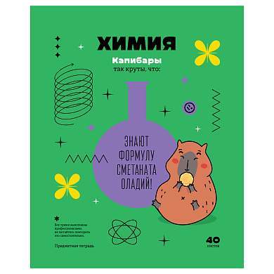 Тетрадь предметная 40л. BG "Записки школьника" - Химия, эконом (арт. 362745)