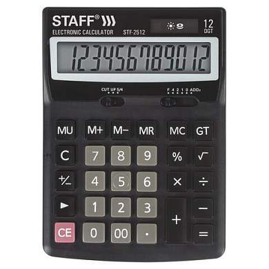 Калькулятор настольный STAFF STF-2512 (170х125 мм), 12 разрядов, двойное питание, 250136 (арт. 250136)