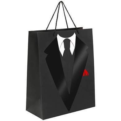 Пакет подарочный (1 штука) 26x13x32 см, ЗОЛОТАЯ СКАЗКА "Especially For Men", выборочный лак, 608244 (арт. 608244)