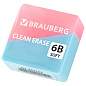 Ластик BRAUBERG "PASTEL COLOR DUO", 34х34х14 мм, квадратный, экологичный ПВХ, ассорти, 272733 (арт. 272733)