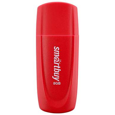 Память Smart Buy "Scout" 8GB, USB 2.0 Flash Drive, красный (арт. 350450)
